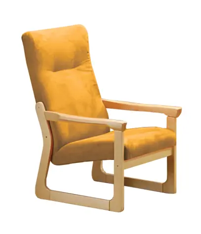 BE - 1 křeslo, koženka OTO T 5 - koženka žluto-oranžová